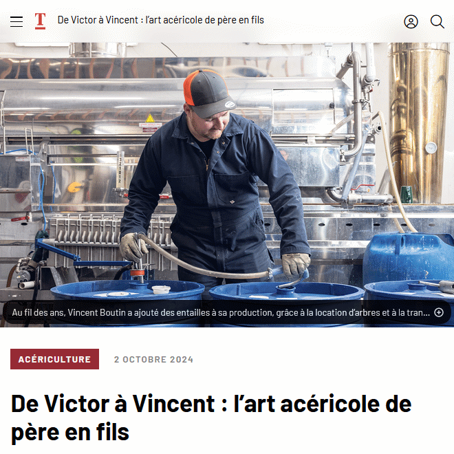 De Victor à Vincent : l’art acéricole de père en fils