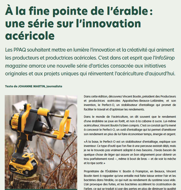 À la fine pointe de l’érable : une série sur l’innovation acéricole